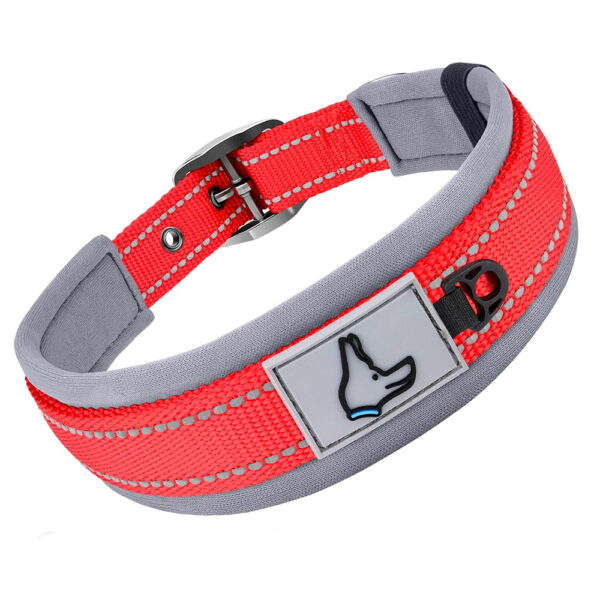 Padded Dog Collars for small Medium large Dogs Reflective Wide Pet Collars Adjustable Heavy Duty Nylon Neoprene Dog Collar - Image 15