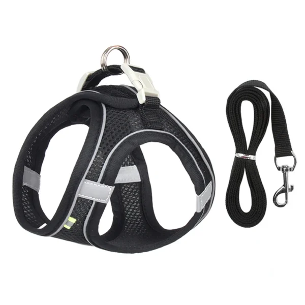 Puppy Harness Set Dog Accessories Adjustable Puppy and Cat Harness Vest French Bulldog Chihuahua Small Dog Collar Pet Leash Dogs - Image 8