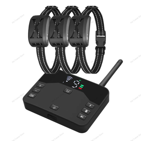 2 In 1 Electric Pet Wireless Fence Dog Training Collar Anti Runaway Up to 3 Dogs Outdoor Pet Containment Rechargeable System - Image 16