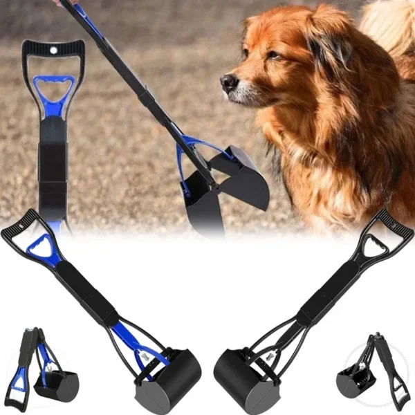 Dog Poop Grabber Pooper Scooper Long Handle Large Folding Design Fecal Shovel Picker Fecal Collector Cleaning Tool Pet Suppl Dog - Image 3