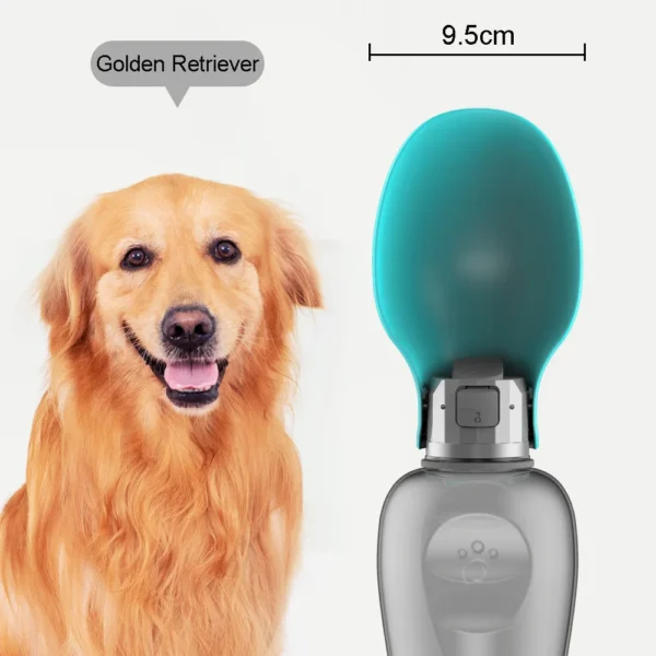 800ml Protable Pet Dog Water Bottle for Small Large Dogs Outdoor Hiking Leakproof Puppy Drinking Bowl Golden Retriever Supplies - Image 2