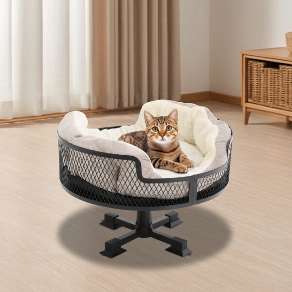 Portable Stainless Steel Elevated Cat Desk Bed 22.05 Lbs Weight Capacity Or Small Cats And Dogs - Image 7