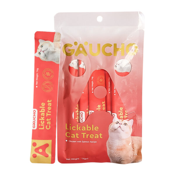 14g Pet Snacks Cat Strips Young Cat Wet Food Pack Nutrition Chicken  Salmon  Mixed Flavor Cat Liquid Snacks - Image 2