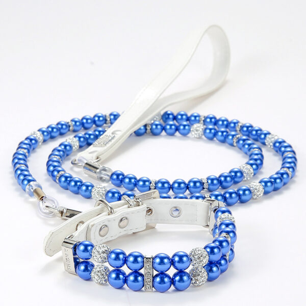 Pet Leash Collar Jewelry Pearl Cat Necklace Small and Medium-sized Dog Harnesses Supplies Wholesale - Image 8
