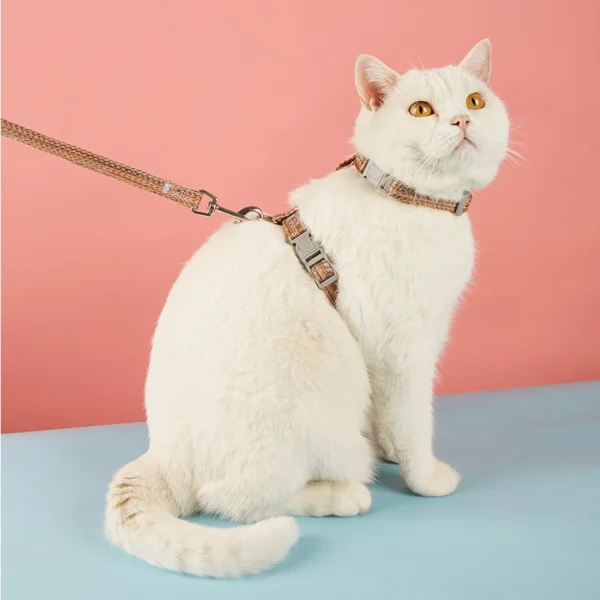 Pet Cat Adjustable Chest Strap Anti-escape Small Medium Dog Cat Harness Leash Set Breathable Reflective Chest Strap Pet Supplies - Image 2