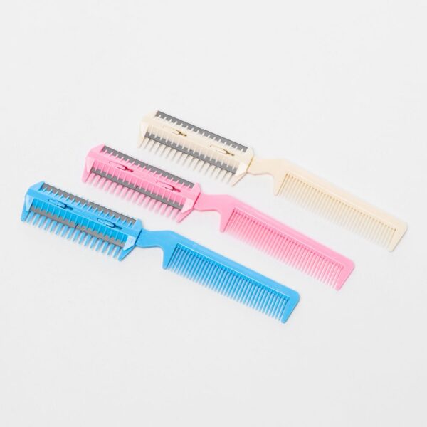 2Pcs Durable Convenient Razor Cut Thinning Hairdressing Tool Fur Cleaner Grooming Comb Dog Scissor Pet Hair Trimming Cat Brush - Image 4