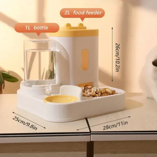 2-in-1 Automatic Feeder Dog Cat Food Bowl and Water Feeding Device Pet Large Food Dispenser Puppy Pet Kitten Bowl Accessories - Image 6