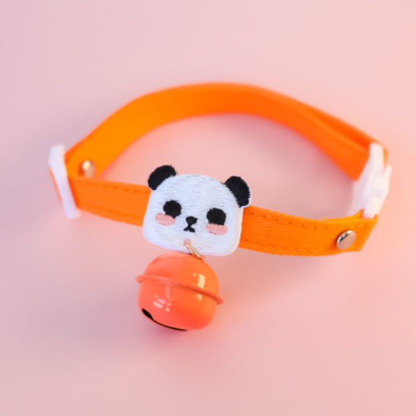 Super Cute Cotton Cat Collar Anti-choking Safety Buckle Adjustable Pet Collars Rabbit/frog/Panda Big Bells Cats Accessories - Image 4
