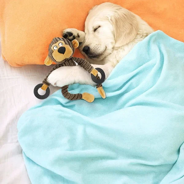 Squeaky Puppy Toys Plush Puppy Chew Toys for Teething Training Dog Toys for Small Dogs Toy for Cute Monkey Interactive Dog Toy - Image 5