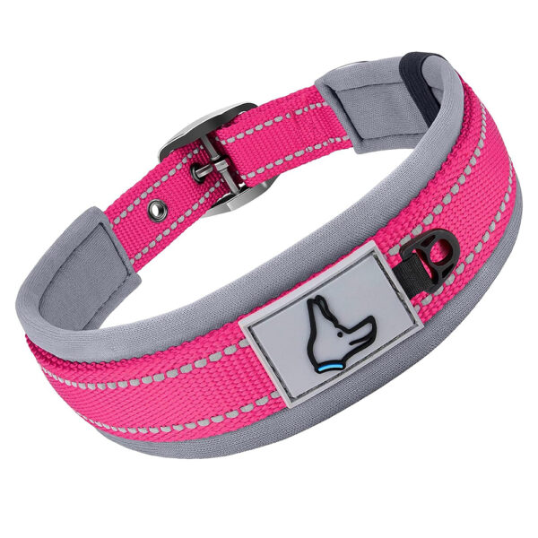 Padded Dog Collars for small Medium large Dogs Reflective Wide Pet Collars Adjustable Heavy Duty Nylon Neoprene Dog Collar - Image 12