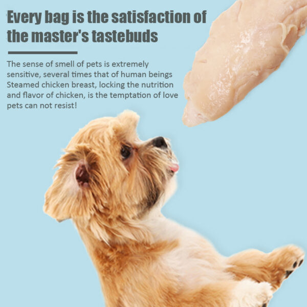 New Cat Snacks Pet Boiled Chicken Breast 40g Natural Fresh Nutritious High Protein Whole Piece Chicken Dog Snacks Pet Food - Image 3