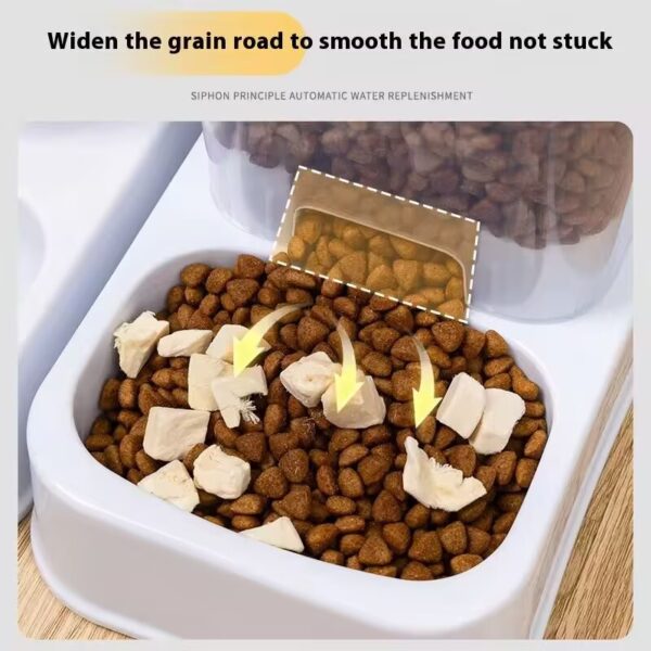 Automatic Cat Feeder Gravity Food and Water Dispenser Bowl Set for Small Medium Dogs Animals Pet Feeder Dispenser Storage Food - Image 4