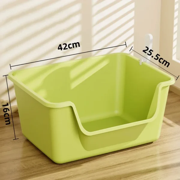 Cat Litter Box Large Capacity Semi-closed Anti-Splash Cats Toilet Bedpan Plastic Big Mac Oversized Cat Tray Bedpan Pet Supplies - Image 9