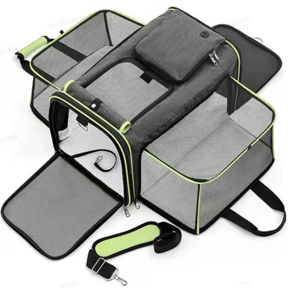 Cat Bag Foldable Large Capacity Cat Outdoor Car Expansion Portable Pet Handbag Breathable Diagonal Cross Bag for Cats and Dogs - Image 7