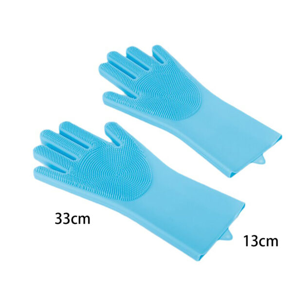 Pet Grooming Cleaning Gloves Dog Cat Bathing Shampoo Glove Scrubber Magic Dishwashing Cleanner Sponge Silicon Hair Removal Glove - Image 5