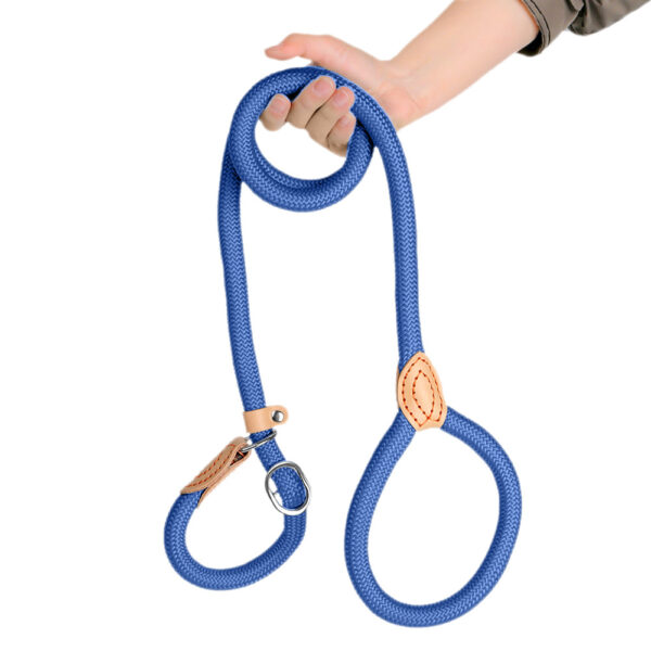 Dog training collar anti riot nylon hand P rope extended thickened unbreakable hand training dog round rope large dog P chain - Image 9