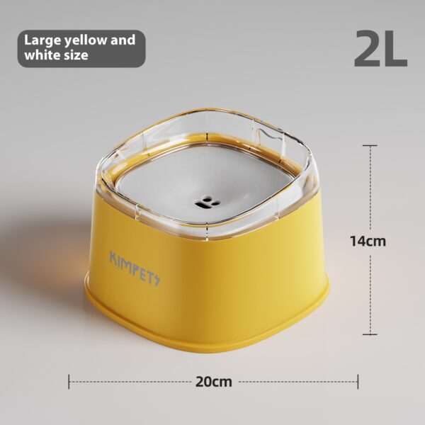 2L Floating Dog Cat Bowl - Dry-Chin Technology, No Splash Water Dish with Stable Base for Mess-Free Drinking - Image 7