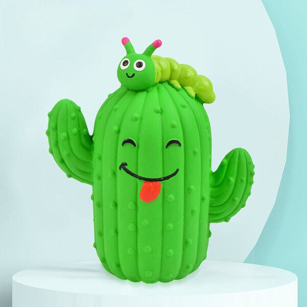 Cute Cactus Squeaky Pet Dog Interactive Chew Toy Puppy Bite Resistant Thorn Tooth Cleaning Toy Molar Chew Toys for Dogs Supplies - Image 5