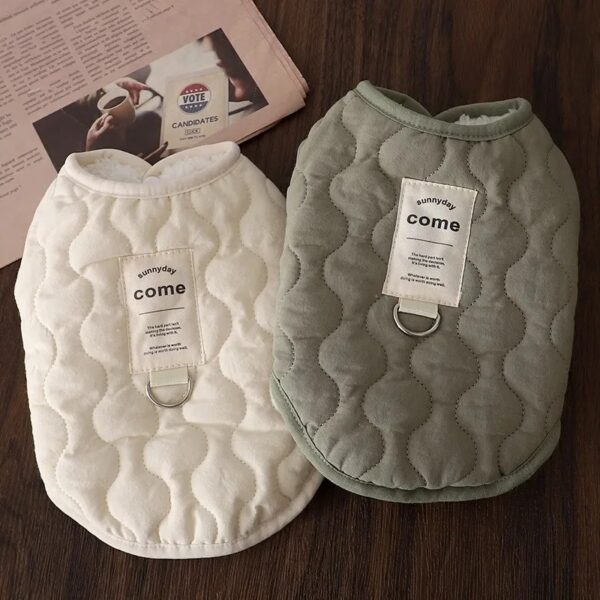 Winter Warm Dog Vest Coat Jacket with D-ring for Small Medium Dogs Puppy Vest Clothes Cotton Pet Jacket Dog Costume 골든리트리버 - Image 3