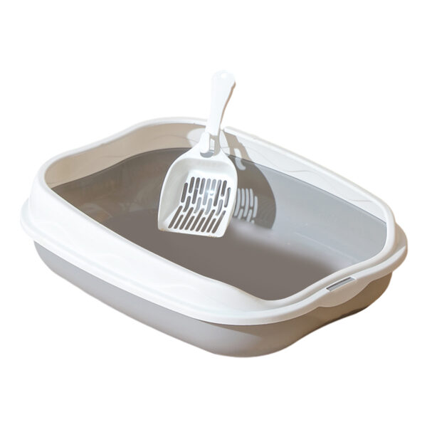 Semi-enclosed Litter Box Spatter-proof Cat Toilet Large Kitten Cleaning Supplies Large Cat Poop Bowl Pet Bupplies - Image 4