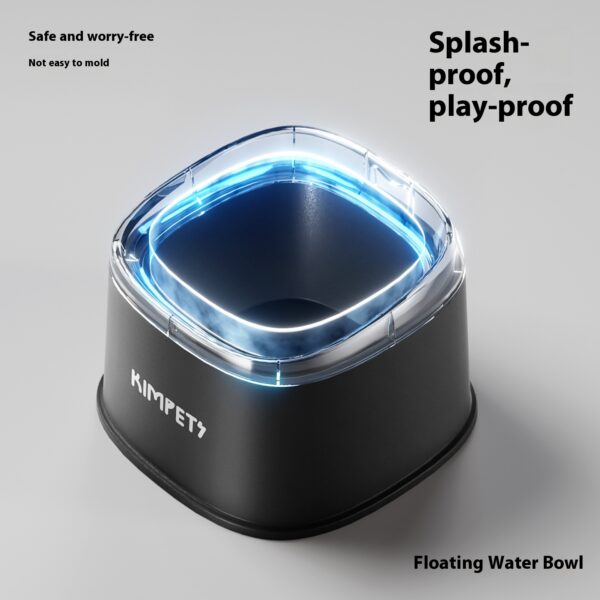 2L Floating Dog Cat Bowl - Dry-Chin Technology, No Splash Water Dish with Stable Base for Mess-Free Drinking - Image 3