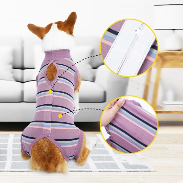 Breathable Dog Surgery Recovery Suit Soft Warm Comfortable Postoperative Clothes Thickened Neuter Anti-Lick Suit - Image 2