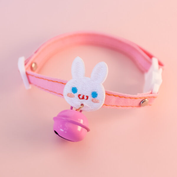 Super Cute Cotton Cat Collar Anti-choking Safety Buckle Adjustable Pet Collars Rabbit/frog/Panda Big Bells Cats Accessories - Image 5