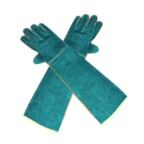 Anti-Bite Safety Gloves Ultra Long Leather Green Pets Grip Biting Protective Gloves for Catch Dog Cat Reptiles Animal - Image 7