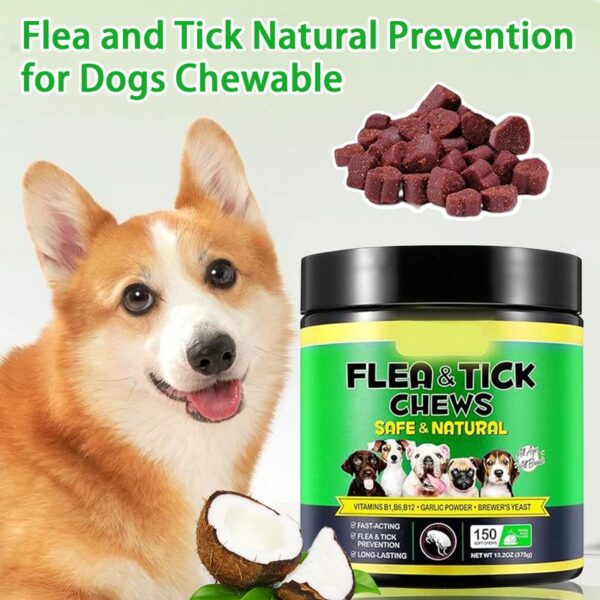 Flea Pills For Dogs Puppy Supplement For Gnat Multifunctional Chewable Quick Facting Flea Prevention Supplement For All Dogs - Image 2