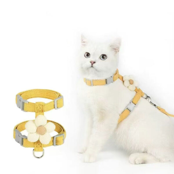 Cat Harness and Leash Sets Adjustable Dog Harness for Small Dog Leash Breashable Pet Harness Out Walking Dog Strap Cat Accessory - Image 9