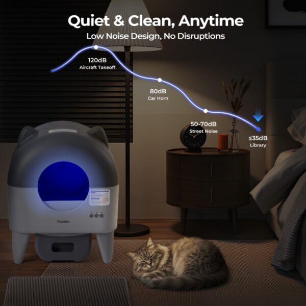 Automatic Cat Litter Box Extra Large Self Cleaning Litter Box with APP Control Odor Control for Multi-Cat Compatible - Image 6