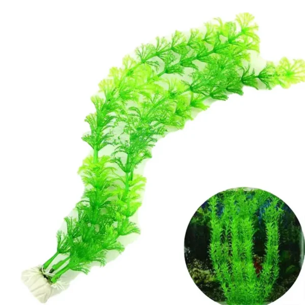 Underwater Artificial Plastic Plants Decoration Aquarium Fish Tank Green Water Grass Ornaments Viewing Decor Pet Supplies - Image 2