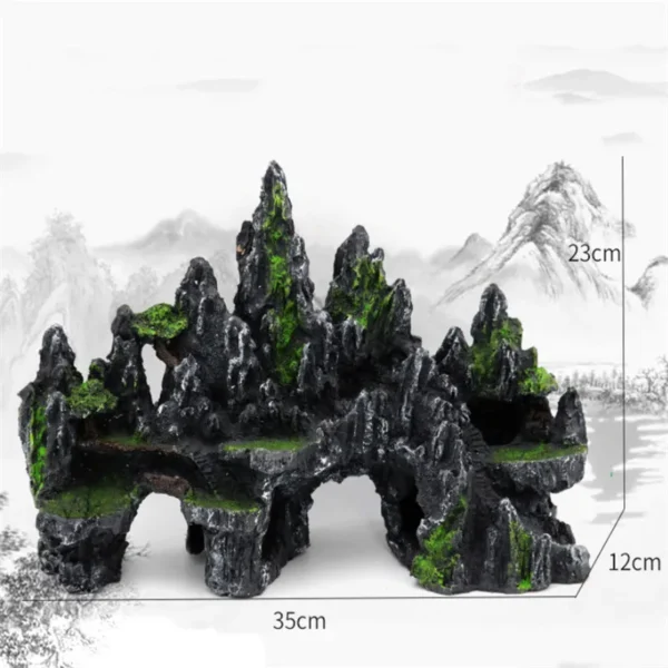 super large size rockery aquarium decorations Fish tank landscaping resin Decorative rocks 13X4.7X9 inch - Image 3