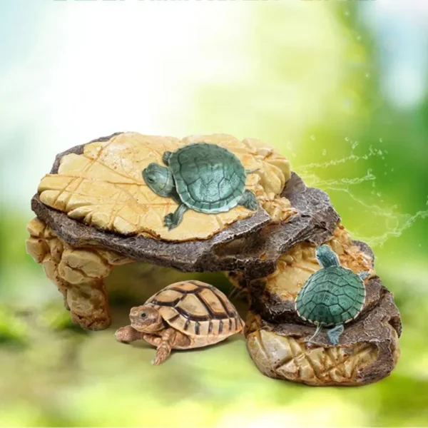 Reptile Resin Hides Cave Turtles Rock Hideout House Pet Hiding Spot Habitat Terrariums Landscaping for Lizard Snakes Turtles Fro - Image 3