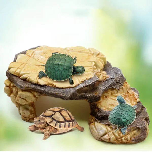Reptile Resin Hides Cave Turtles Rock Hideout House Pet Hiding Spot Habitat Terrariums Landscaping for Lizard Snakes Turtles Fro - Image 2