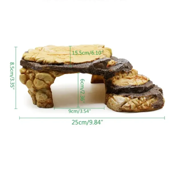 Reptile Resin Hides Cave Turtles Rock Hideout House Pet Hiding Spot Habitat Terrariums Landscaping for Lizard Snakes Turtles Fro - Image 6