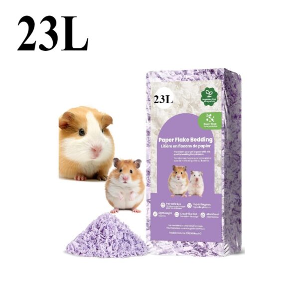 23L/50L Paper Small Pet Bedding Hamster Rabbits Guinea Pigs Odor Control Dust-Free Moisture Absorbent Natural Shavings Bedding - Image 13