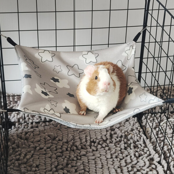 Small Pet Double-sided Hammock Summer Breathable Ice Silk Hamster Hammock for Ferret Sugar Glider Guinea Pig Rabbit Accessories - Image 6