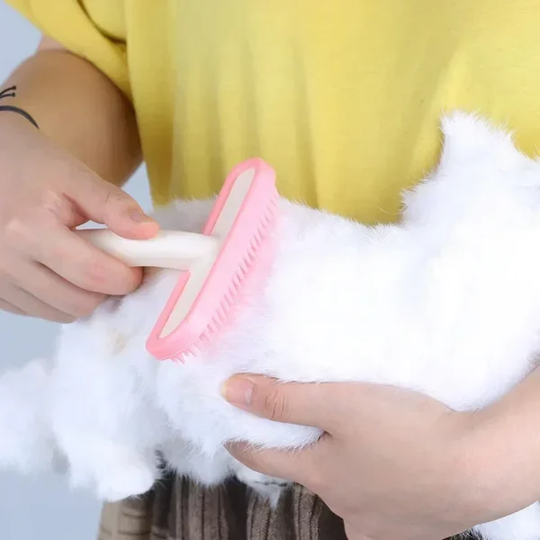 Pet Products Silicone Small Pet Rabbit Grooming Comb Trimmer Brush for Guinea Pig Chinchilla Cleaning Tool - Image 3