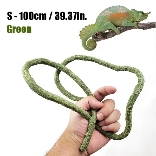 Reptile Landscaping Vine Fake Branches Rainforest Foam Rattan Terrarium Decor Habitat Decoration for Lizard Chameleon - Image 19