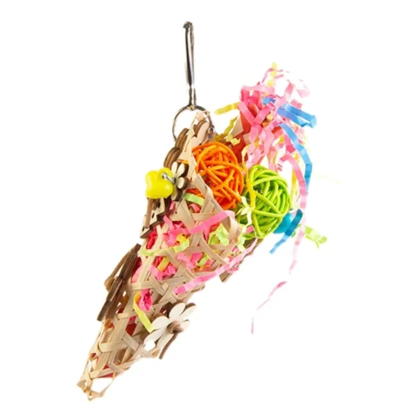Bird Chewing Paper/ Rattan Toy Small Parrot Hanging Parrot Molar Toy for Cage - Image 11