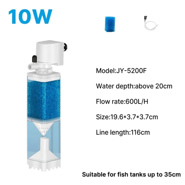 Aquarium Filter Pump Fish Tank Submersible Silent Air Oxygen Aerator Internal Water Pump Aquarium Air Pump Wave Maker 220v - Image 13