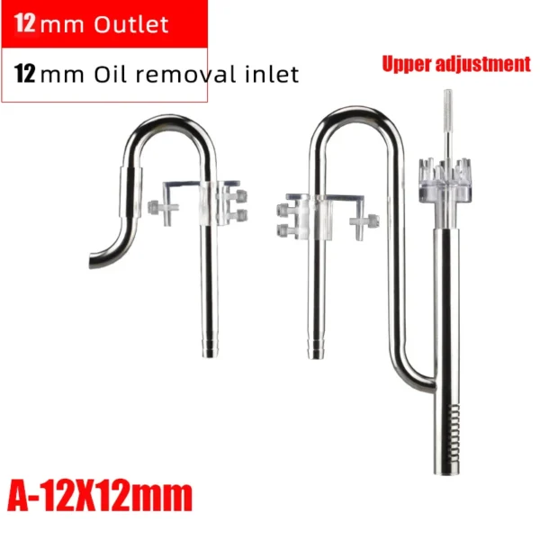 ZRDRAquarium Filter Stainless Steel External Filter Accessories Inlet and Outlet Water Remove Oil Film Lily Tube Aquarium filter - Image 8