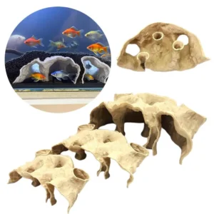 Fish Tank Underground Cave for Fish Shrimp Reptile Shelter Hiding Houses Landscaping 3D Printing Aqaurium Landscaping Ornaments