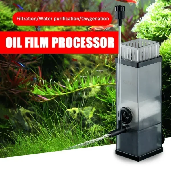 Oil Film Remover Fish Tank Aquarium Filter Surface Skimmer Water Air Oxygen Adjustable Water Pump Oxygenation Pump Filter Sponge - Image 2