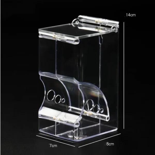 Hamster Rabbit Food Dispenser Feeder Plastic Clear Automatic Pet Feeder For Hamster Guinea Pigs Food Bowl Container - Image 7