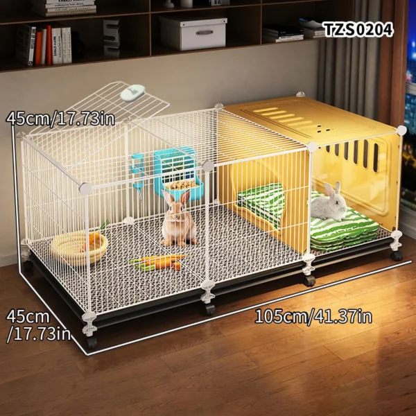 Encrypted Rabbit Cage Household Indoor Large Cleaning Tray Guinea Pig Special Nest Guinea Pig Cage - Image 3