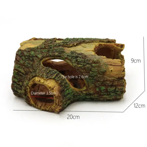Resin Reptile Hide Cave Terrarium Decoration Lizards Snake Turtle Shelter Hide Rest Cave Reptiles Box Aquarium Landscape Decor - Image 9