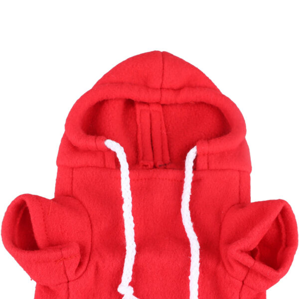 ZK30 Pet Ferret Sweatshirt Warm Soft Skin Friendly Cute Small Animal Hoodie for Daily Party S Red - Image 5