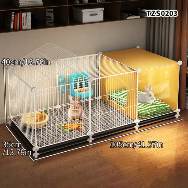 Encrypted Rabbit Cage Household Indoor Large Cleaning Tray Guinea Pig Special Nest Guinea Pig Cage - Image 4